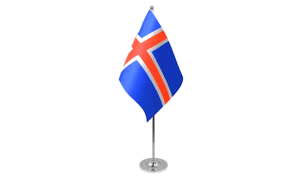 Iceland Satin Table Flag